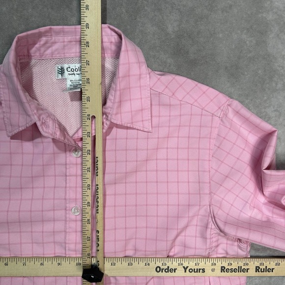 Coolibar Women's Vented Button Down Shirt Size M Pink - Picture 3 of 4